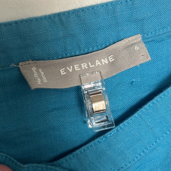 Everlane The Linen Picnic Top -Blue - Picture 4 of 6